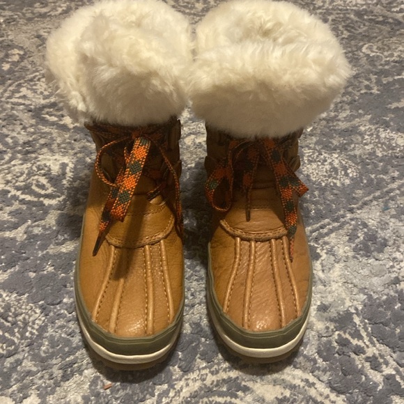 Sperry Maritime Leather Winter Boots Tan Size 7 - Picture 3 of 11